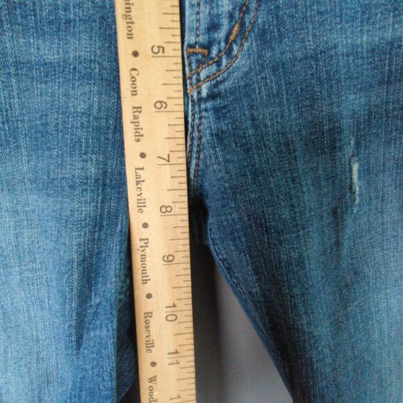 Silver Jeans Womens 28x25 Blue Sam Distressed Stretch Raw Hem - Picture 6 of 10